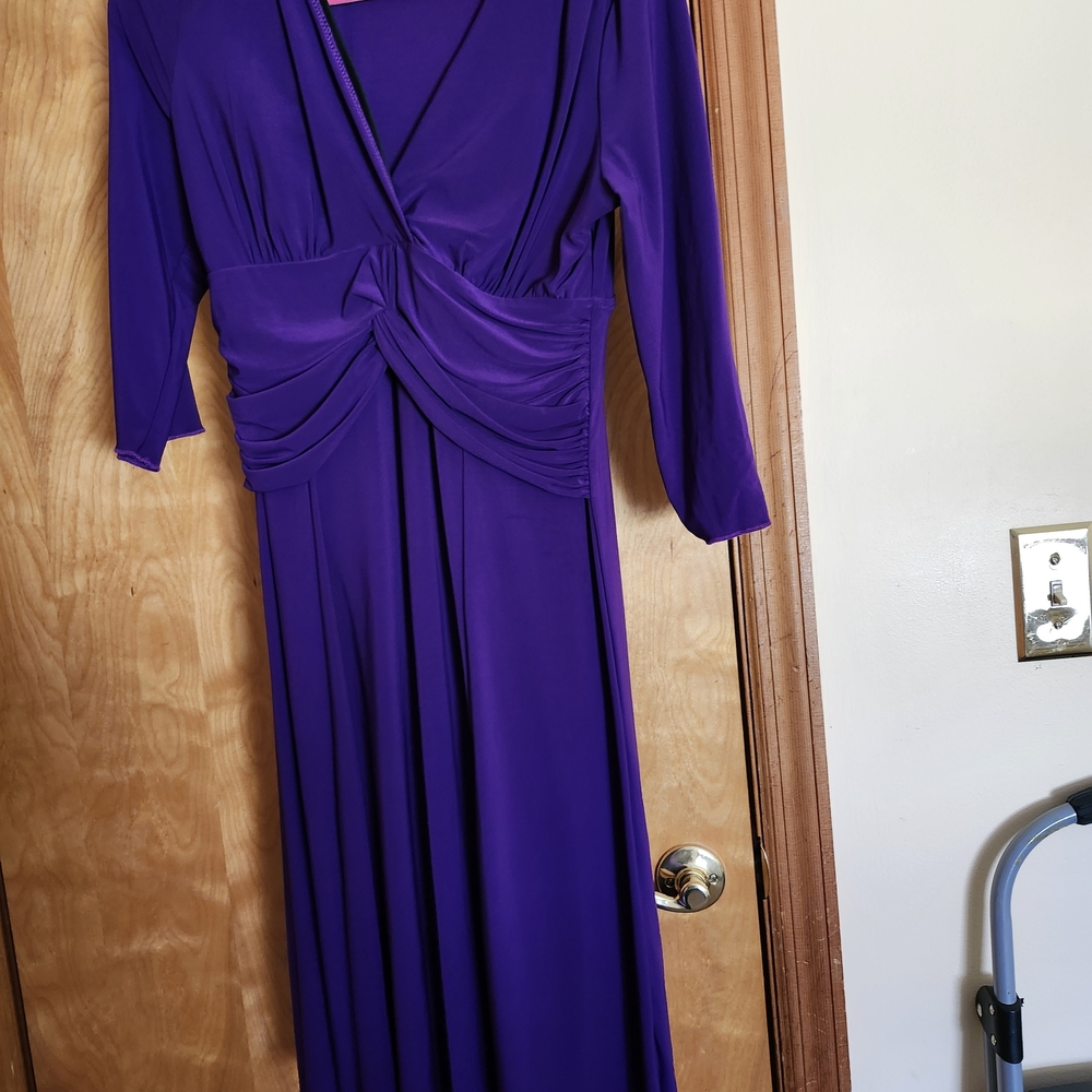 Chic Long Sleeve Purple Dress